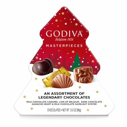 Godiva Chocolate Tree Shaped Holiday Candy Tin, 3.5 oz Kroger