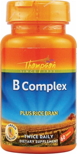 Thompson  B Complex plus Rice Bran Tablets Perspective: front