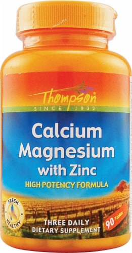 Thompson  Calcium Magnesium with Zinc High Potency Formula Perspective: front