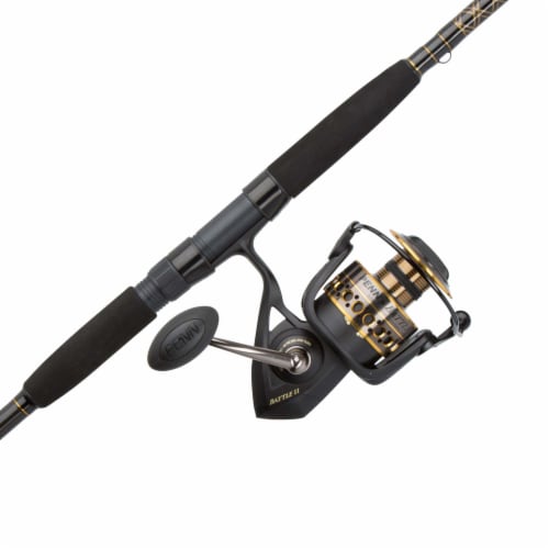 Penn BTLII8000102H Battle II HT100 Saltwater Spinning Fishing Reel and Rod  Combo, 1 Piece - Kroger