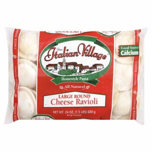 Italian Village Large Round Cheese Raviloi Perspective: front