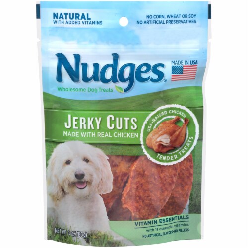 Nudges Real Chicken Jerky Cuts Wholesome Dog Treats Perspective: front