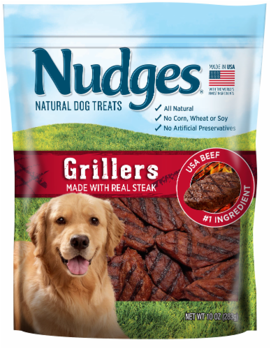 Blue Buffalo Nudges Grillers Real Beef Natural Dog Treats Perspective: front