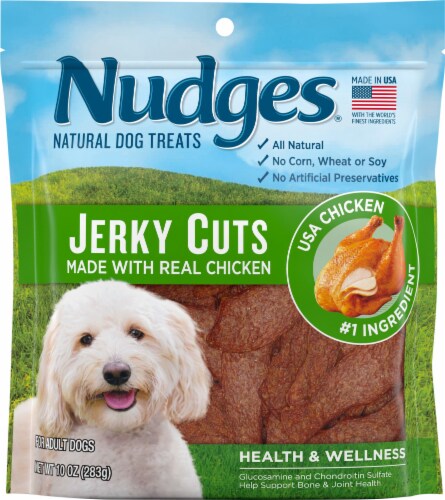 Blue Buffalo Nudges Real Chicken Jerky Cuts Dog Treats Perspective: front