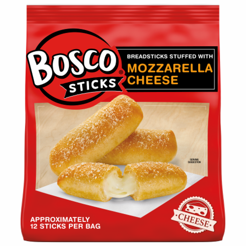 Bosco® Mozzarella Cheese Stuffed Breadsticks (Frozen) Perspective: front