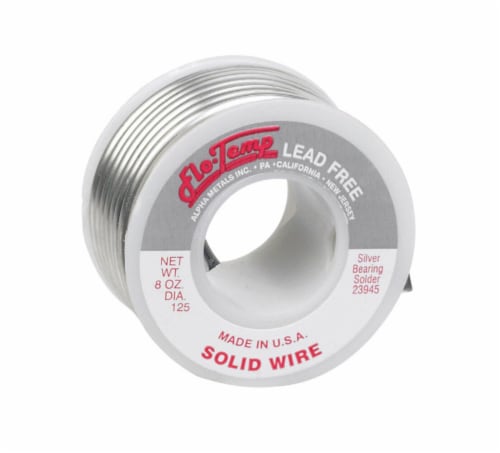 Alpha Fry 8 oz. Lead Free Solid Wire Solder 0.125 in. Dia. Silver