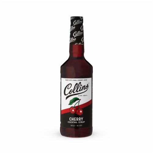 Collin's Cherry Cocktail Syrup Perspective: front