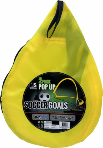 Misco Sports 2 Pack Pop Up Soccer Goals In Storage Bag Perspective: front