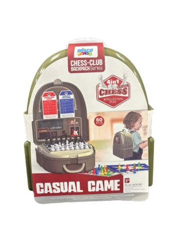 Misco Toys 3 in 1 Board Game & Backpack Set Perspective: front