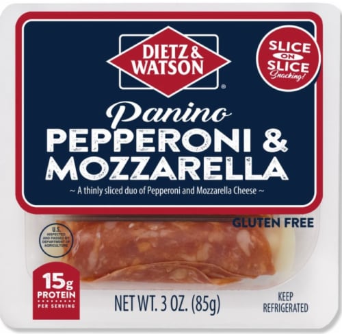 Dietz & Watson Pepperoni & Mozzorella Cheese Panino Sticks Perspective: front
