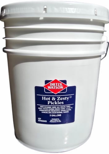 Dietz & Watson Hot & Zesty Pickles Bucket Perspective: front