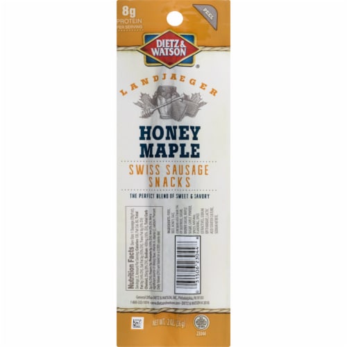 Dietz & Watson® Landjaeger Honey Maple Sausage Snack Perspective: front