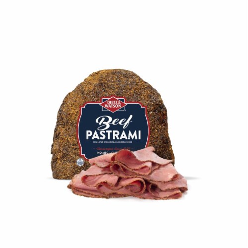 Dietz & Watson® Bottom Round Lean Pastrami Fresh Sliced Deli Meat Perspective: front