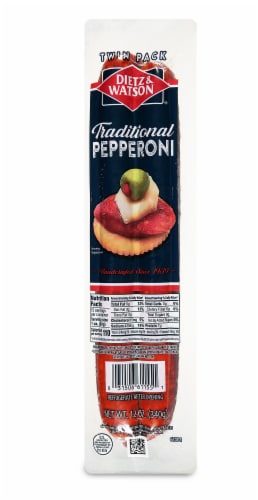 Dietz & Watson® Pepperoni Twin Pack Perspective: front