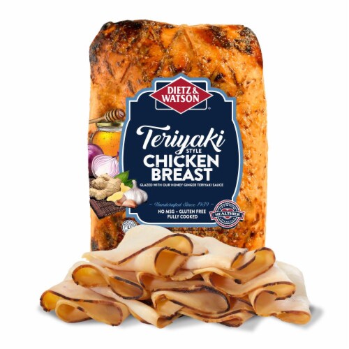 Dietz & Watson® Teriyaki Style Chicken Breast Fresh Sliced Deli Meat Perspective: front