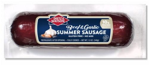 Dietz & Watson Beef & Garlic Summer Sausage Perspective: front