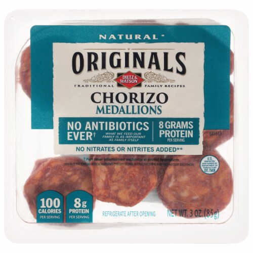 Dietz & Watson Originals Chorizo Medallions Perspective: front