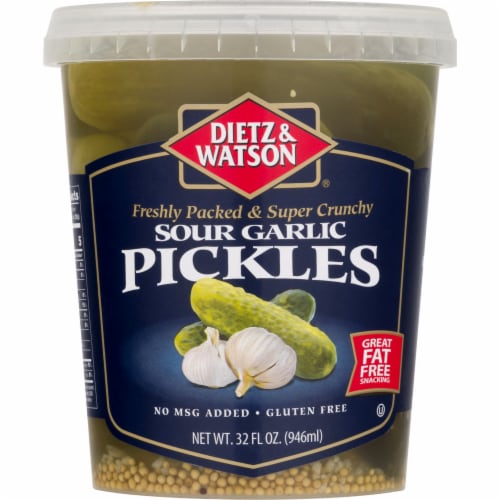 Dietz & Watson® Sour Garlic Pickles Perspective: front