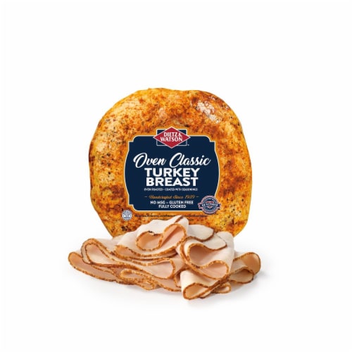 Dietz & Watson® Oven Classic Turkey Breast Fresh Sliced Deli Meat Perspective: front