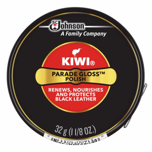 Kiwi Parade Gloss Shoe Polish - Black Perspective: front