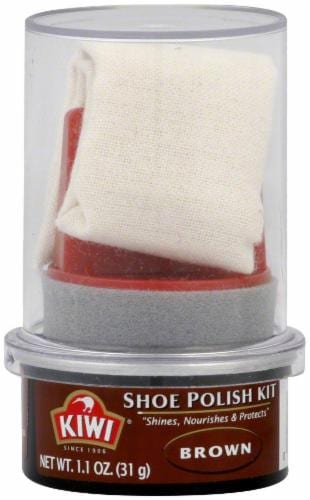 Kiwi Shoe Polish Kit - Brown Perspective: front