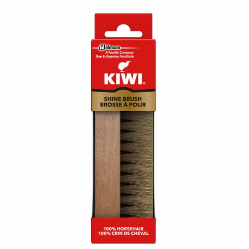 KIWI® Horse Hair Shoe Shine Brush - Natural Perspective: front