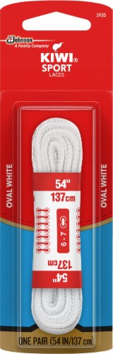 KIWI® White Sport Shoelaces Pair Perspective: front