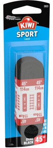 Kiwi Round Black Athletic Laces Perspective: front
