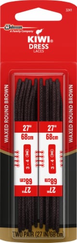 KIWI® Waxed Round Laces - 2 Pack - Brown Perspective: front