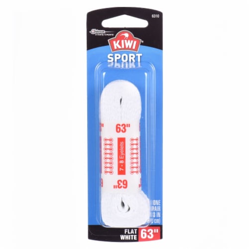 Kiwi Flat White Athletic Laces Perspective: front