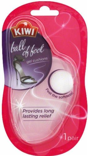 Kiwi Smiling Feet Women's Gel Ball Cushion Insoles - 1 Pair - Clear Perspective: front