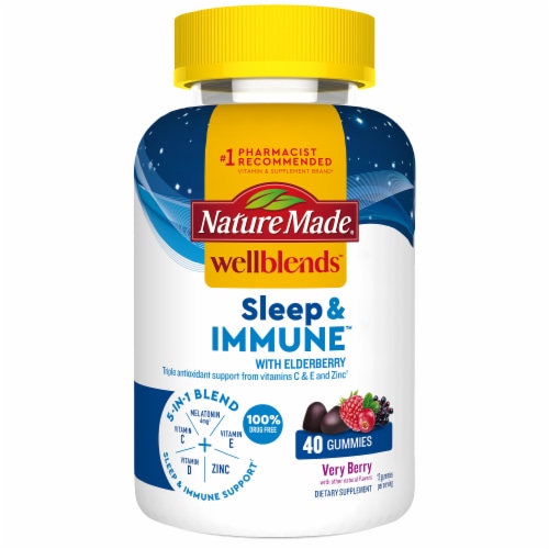 Nature Made® WellBlends™ Elderberry Sleep & Immune™ Gummies Perspective: front