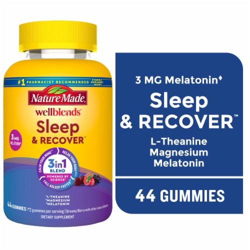 Nature Made® WellBlends™ Sleep & Recover™ Dreamy Berry Gummies Perspective: front