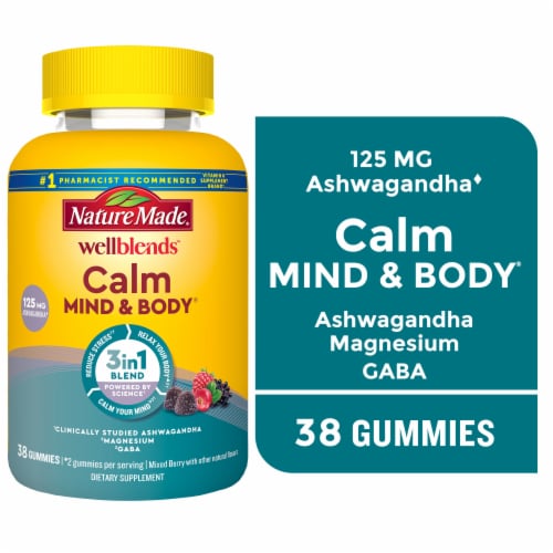 Nature Made® Wellblends™ Calm Mind & Body® Mixed Berry Gummies Perspective: front