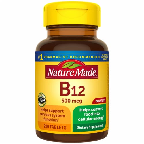 Nature Made Vitamin B-12 Tablets 500 mcg Perspective: front
