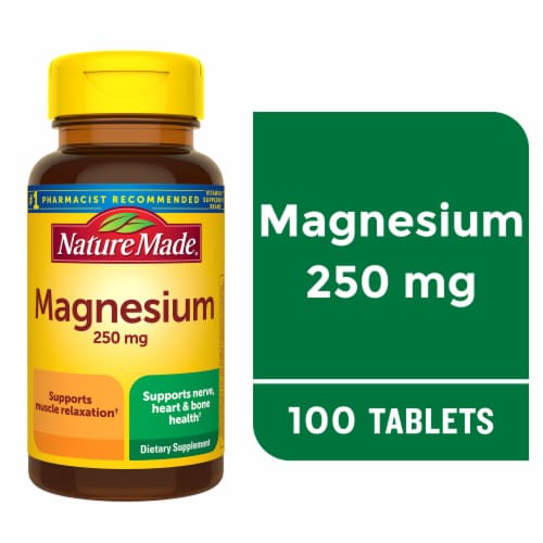 Nature Made Magnesium Oxide 250 mg Tablets Perspective: front
