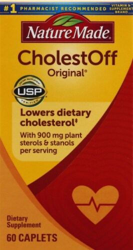 Nature Made Original CholestOff Dietary Supplement Caplets Perspective: front