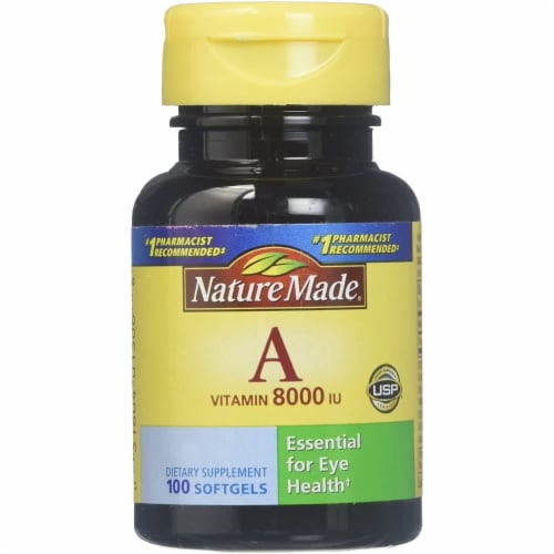 Nature Made® Vitamin A Softgels 2400mcg Perspective: front
