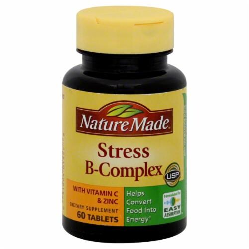 Nature Made Stress B-Complex with Zinc Tablets Perspective: front