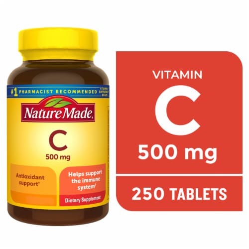 Nature Made® Vitamin C Caplets 500mg Perspective: front