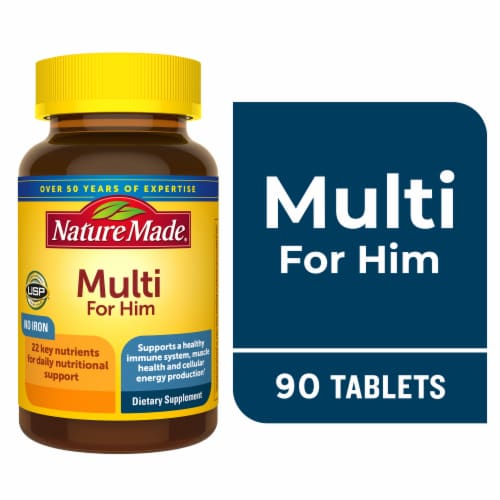 Nature Made® Multi for Him Multivitamin Tablets Perspective: front