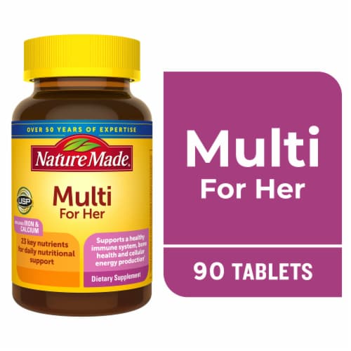 Nature Made® Multivitamin For Her Tablets Perspective: front