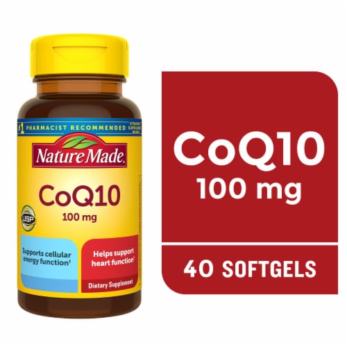 Nature Made® CoQ10 Softgels 100mg Perspective: front