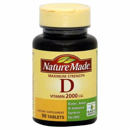 Nature Made Vitamin D 2000IU Tablets Perspective: front