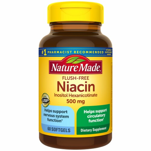 Nature Made® Flush Free 500 mg Niacin Softgels Perspective: front