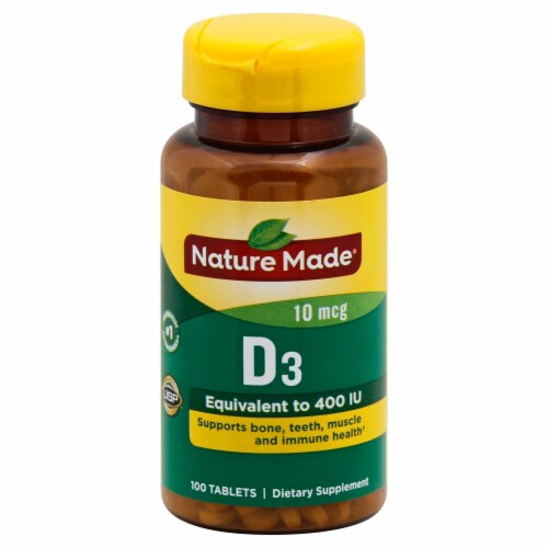 Frys Food Stores Nature Made Vitamin D3 10 Mg Tablets 400 Iu 100 Ct