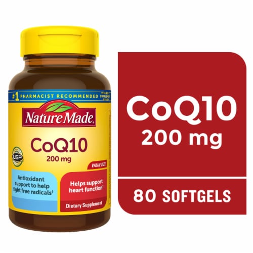 Nature Made® CoQ10 Softgels 200mg Perspective: front