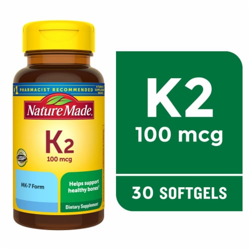 Nature Made® K2 Vitamin Softgels 100mcg Perspective: front