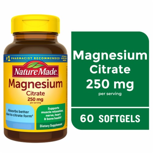 Nature Made® Magnesium Citrate Softgels 250mg Perspective: front