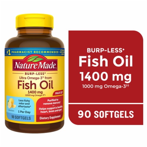 Nature Made® Ultra Omega 3 Fish Oil Soft Gels 1400mg Perspective: front